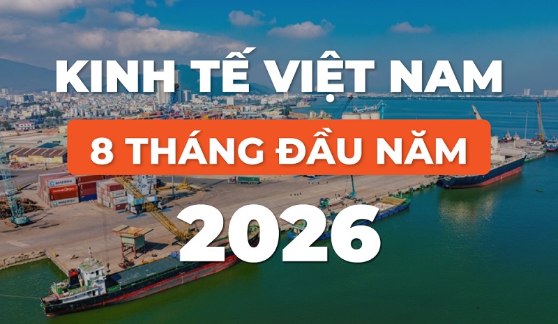 Bức tranh kinh tế Việt Nam 8 tháng 2026 qua những con số