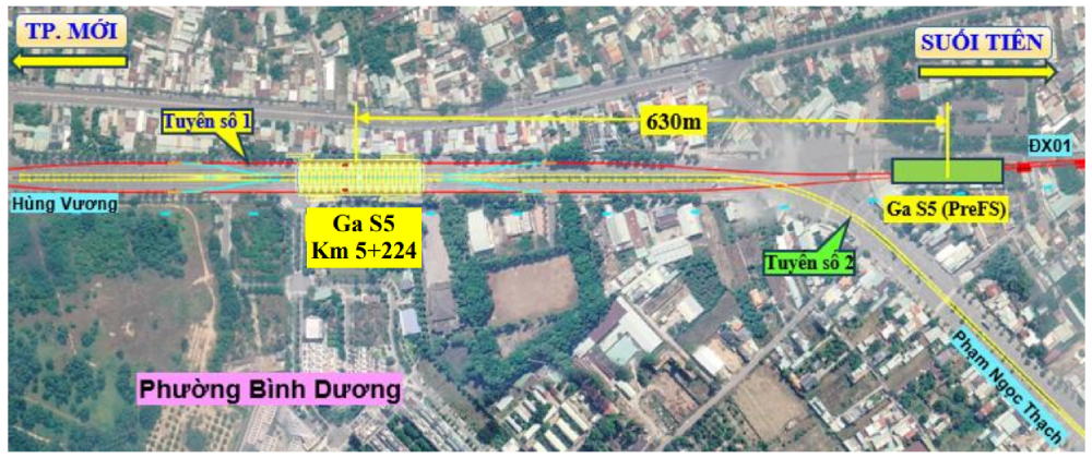 Metro thành phố mới Bình Dương - Suối Tiên dài 30,66km: 19 nhà ga sẽ nằm ở đâu?