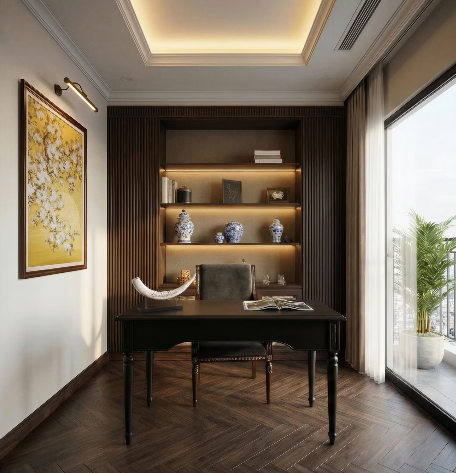 Căn hộ 2PN tối giản Hà Nội: Biến 1 phòng ngủ lấy góc làm việc ngập ánh sáng- Ảnh 7. Căn hộ 2PN tối giản Hà Nội: Biến 1 phòng ngủ lấy góc làm việc ngập ánh sáng- Ảnh 7.