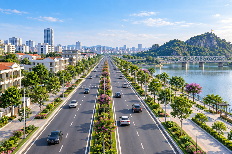 Thanh Hóa đầu tư 700 tỷ đồng mở rộng gần 4km đường Trường Thi - Hàm Rồng