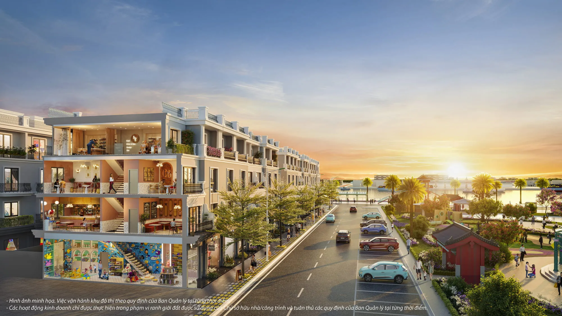 Phối cảnh minh họa shophouse tại dự án