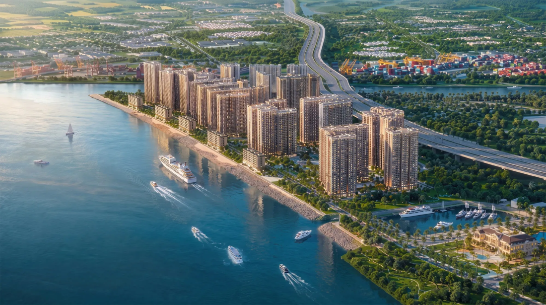 Phối cảnh minh họa các tòa căn hộ chung cư tại dự án