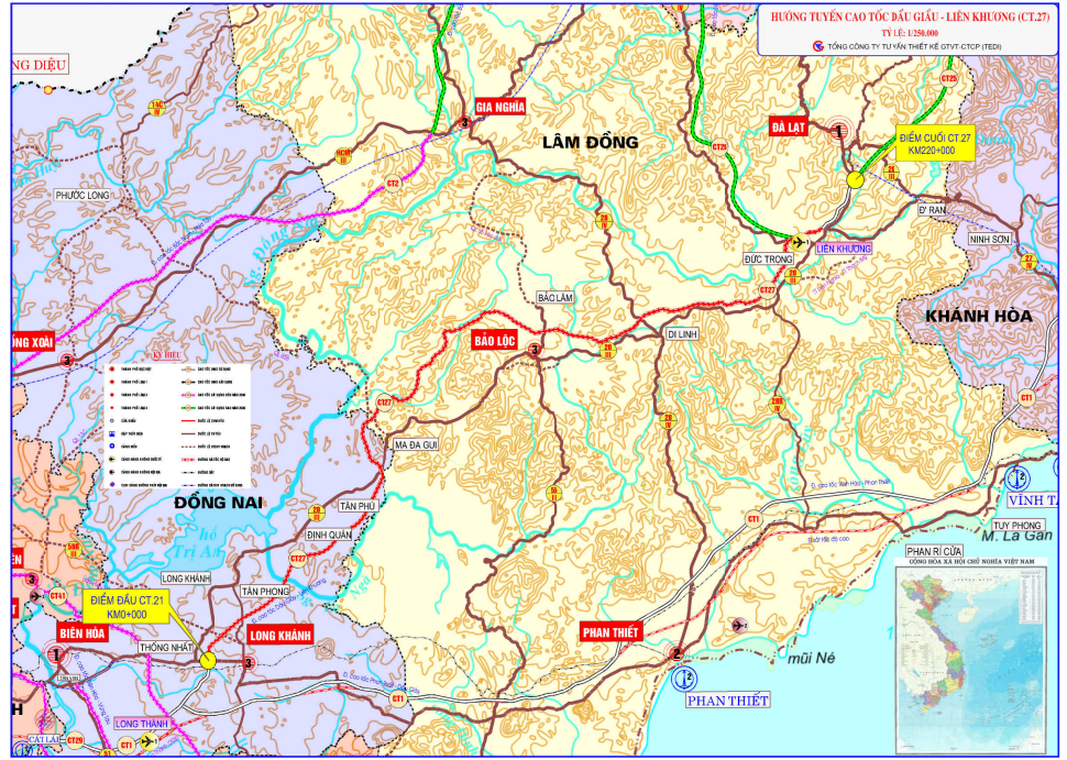 Cao tốc gần 66km nối Lâm Đồng với Đông Nam Bộ trước phương án điều chỉnh đáng chú ý