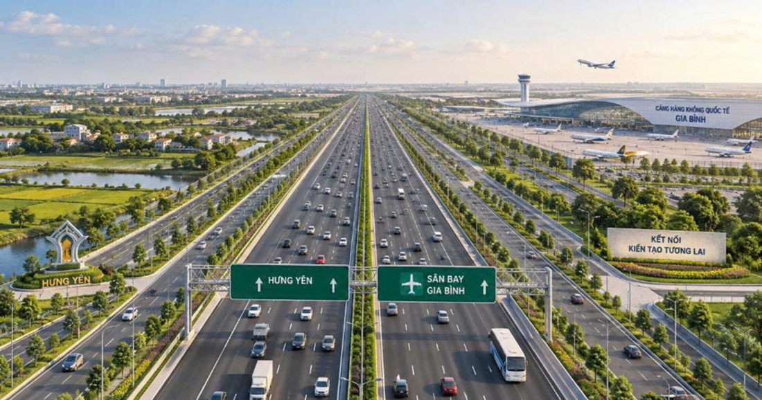 Sắp khởi công tuyến đường hơn 34km kết nối Hưng Yên với sân bay Gia Bình