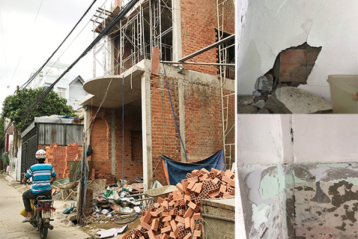 Thi công xây dựng gây hư hỏng, sụp đổ công trình lân cận bị phạt đến 120 triệu đồng