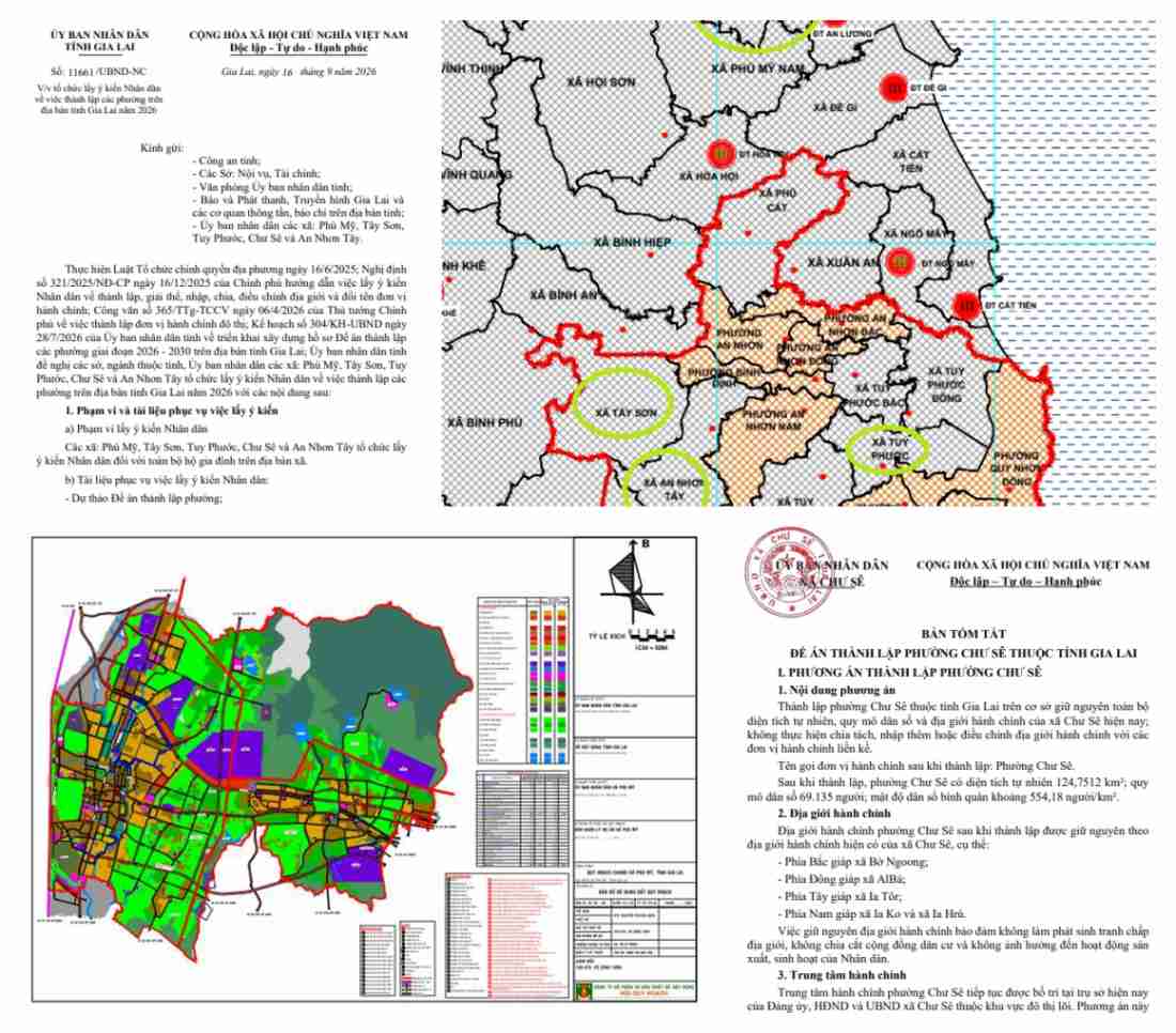 Gia Lai lấy ý kiến toàn bộ hộ dân Phù Mỹ, Tây Sơn, Tuy Phước, Chư Sê và An Nhơn Tây về việc lên phường