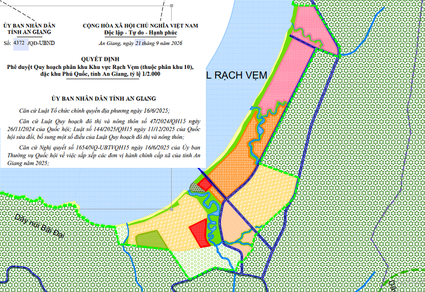 An Giang duyệt quy hoạch “Vương quốc sao biển” 320ha với tầng cao tối đa 45 tầng
