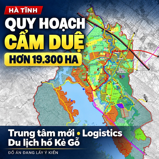 Hà Tĩnh quy hoạch trung tâm hành chính xã mới, logistics và du lịch hồ Kẻ Gỗ