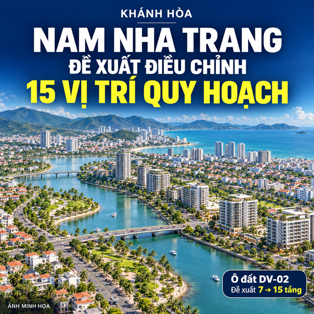 Khánh Hòa xem xét điều chỉnh quy hoạch 15 vị trí tại Nam Nha Trang