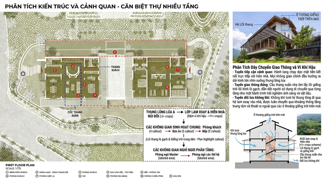 Biệt thự trên đỉnh đồi ngoại ô Hà Nội: Lớp vỏ da thở hai tầng và lõi thang hình lò gạch ký ức Biệt thự trên đỉnh đồi ngoại ô Hà Nội: Lớp vỏ da thở hai tầng và lõi thang hình lò gạch ký ức