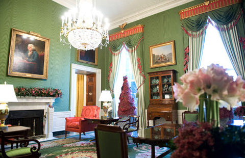 The Green Room has served as a parlor for teas and receptions.